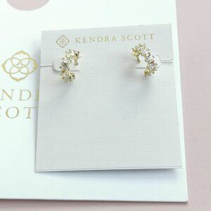 Kendra Scott Cailin Collection. Gold White Crystal Earrings